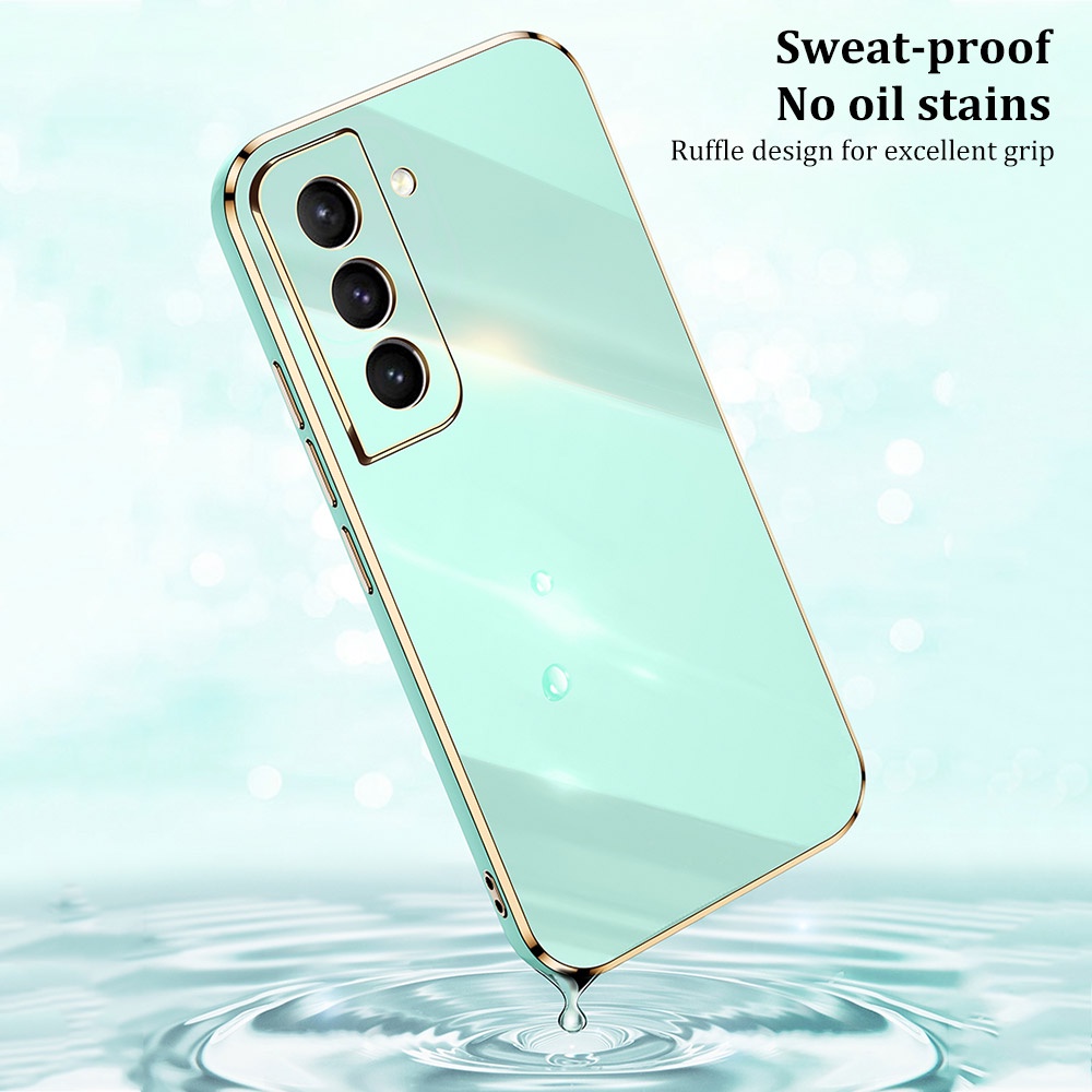 Ốp điện thoại cao su dẻo mặt vuông mạ 6d sang trọng cho OPPO A95 A16 A54 A15 A74 A5S A7 A12 A94 A53 A3S A52 A92