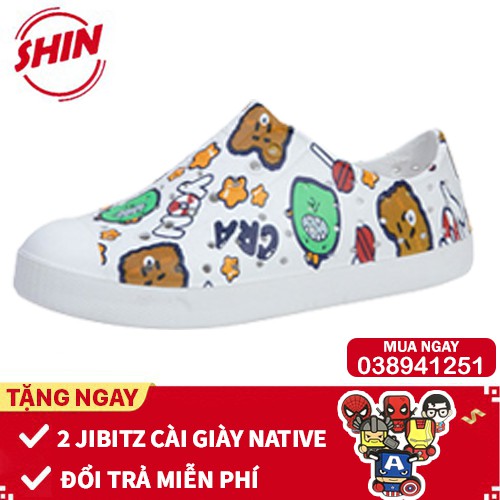 giày native cho bé💖FREESHIP💖giày native cho bé họa tiết ngộ nghĩnh SHINNATIVE02 tặng thêm 2 jibtiz native