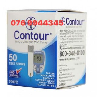 Que thử đường huyết Bayer Contour chính hãng 50 que (date mới nhất)