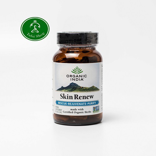 [Nhập COSDEP15 -15% ĐH300K]Viên uống Skin Renew phục hồi - trẻ hóa - thanh lọc Organic India 90 viên