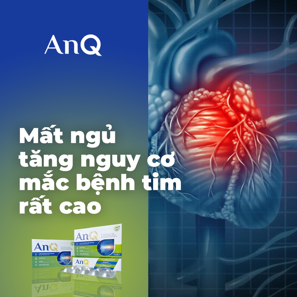 Viên Uống Ngủ Ngon AnQ Cải Thiện Mất Ngủ, Giúp Ngủ Sâu, Dưỡng Tâm, An Thần, Tăng Cường Trí Nhớ, Hộp 20 Viên TTP041