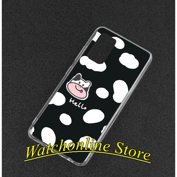 Ốp silicon in UV Realme C20 C11 / C12 / C15 / Realme 5 pro Realme Q Realme 6 pro Realme 5 5i 5s X2 pro Bò sữa P1