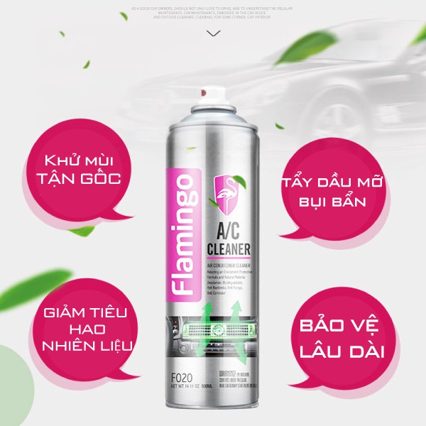 Combo 5 chai xịt khử mùi điều hòa,vệ sinh giàn lạnh Flamingo F020 500ml.