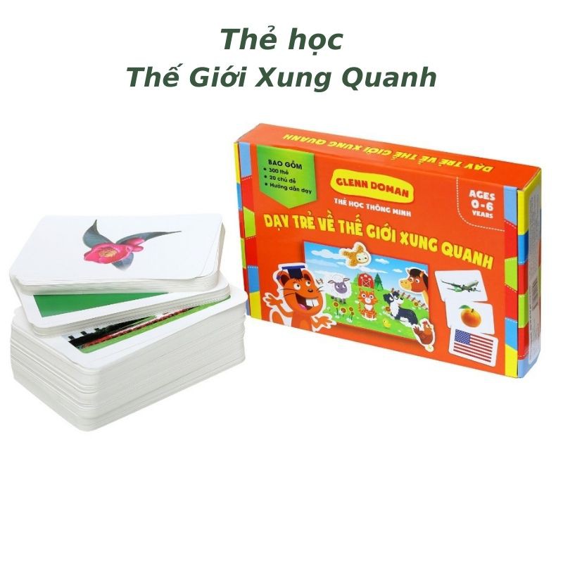 Bộ THẺ HỌC THÔNG MINH CHO BÉ 🌟 FREE SHIP 🌟 Thẻ Dạy Trẻ Về Thế Giới Xung Quanh Nâng Cao cho Trẻ từ 0 - 6 Tuổi