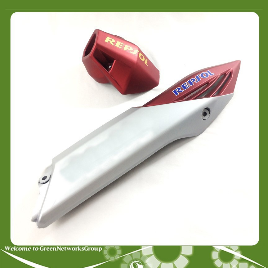 Ốp pô dành cho xe Winner 150 Greennetworks (màu đỏ bạc)