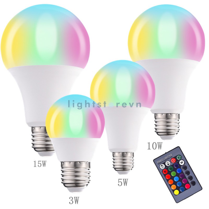 Bóng đèn led nhiều màu sắc E27 dòng điện 85-265V trang trí tiện dụng