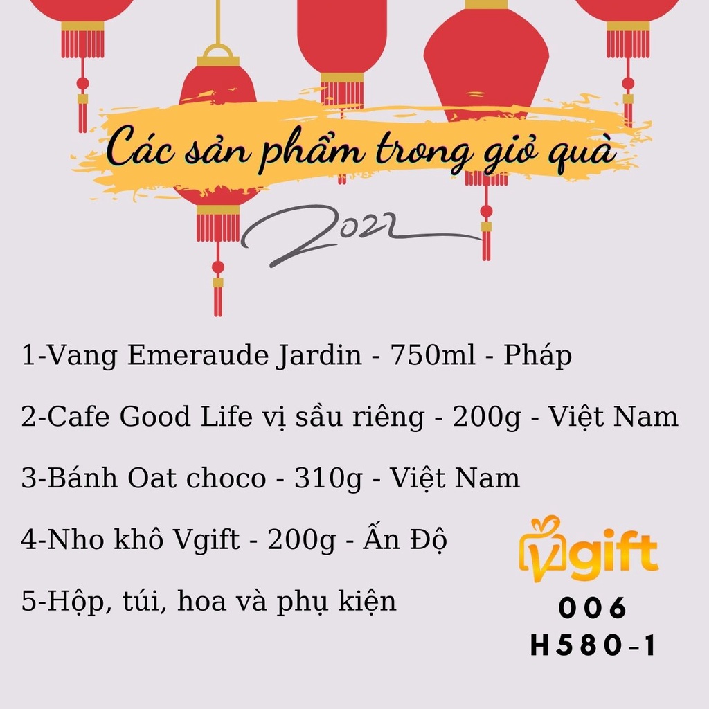 Hôp quà tết 2022_Hộp bánh kẹo tết_ ĐẸP, CAO CẤP, SANG TRỌNG [006-H580-1] | BigBuy360 - bigbuy360.vn