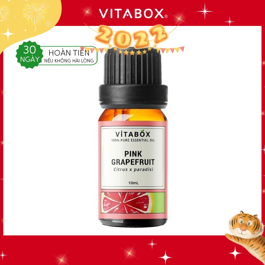 Tinh Dầu Vỏ Bưởi Hồng (Pink Grapefruit) - 100% Thiên Nhiên Nguyên Chất - Vitabox Natural Essential Oil