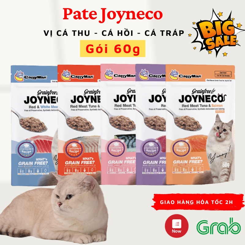 Pate Joyneco gói 60g vị cá ngừ cá thu cá hồi date mới giá rẻ