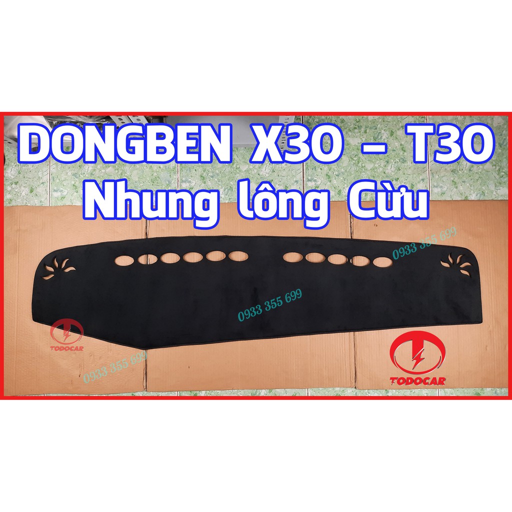 Thảm Taplo DONGBEN X30/T30 &amp; DONGBEN K9 bằng Nhung lông Cừu, Da vân Carbon, Da vân Gỗ