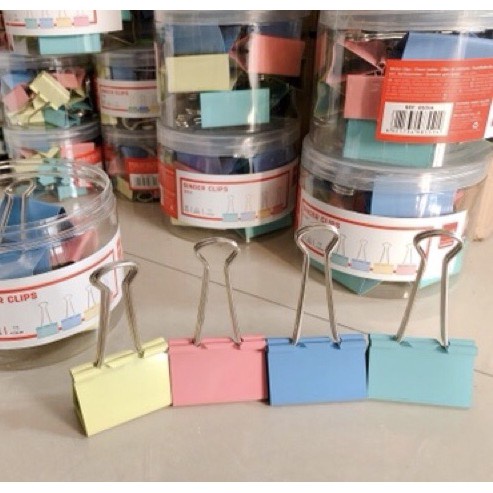 Kẹp giấy màu bằng inox cao cấp deli