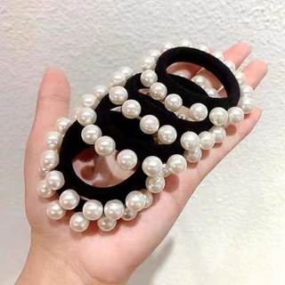 1 Dây Cột Tóc Co Giãn Đính Ngọc Trai Thời Trang