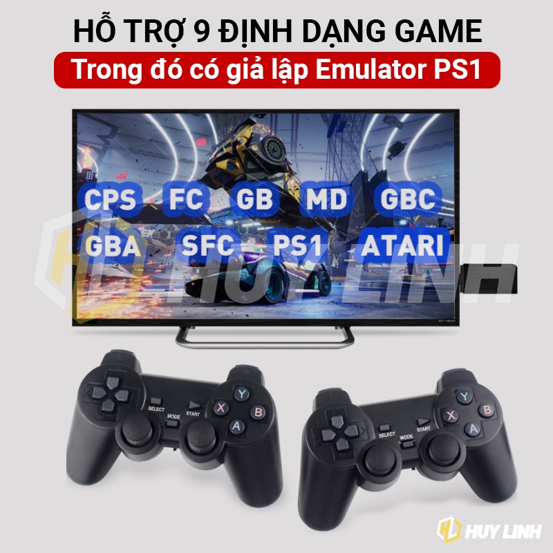 HDMI Stick Game Stick HDMI 3000+/10000+ Trò Chơi hỗ trợ 4K - 2 Tay cầm không dây tùy chọn phiên bản