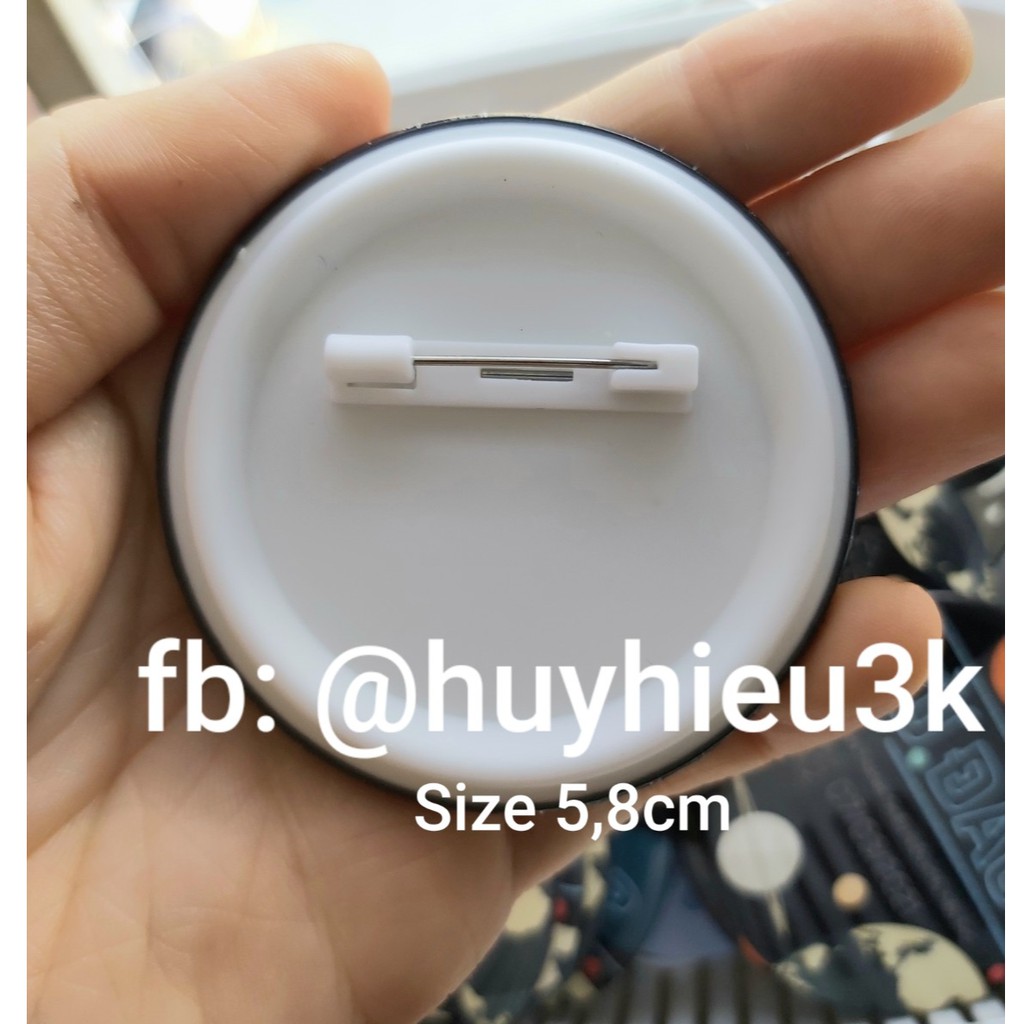 In huy hiệu theo yêu cầu 10 cái size 5.8cm