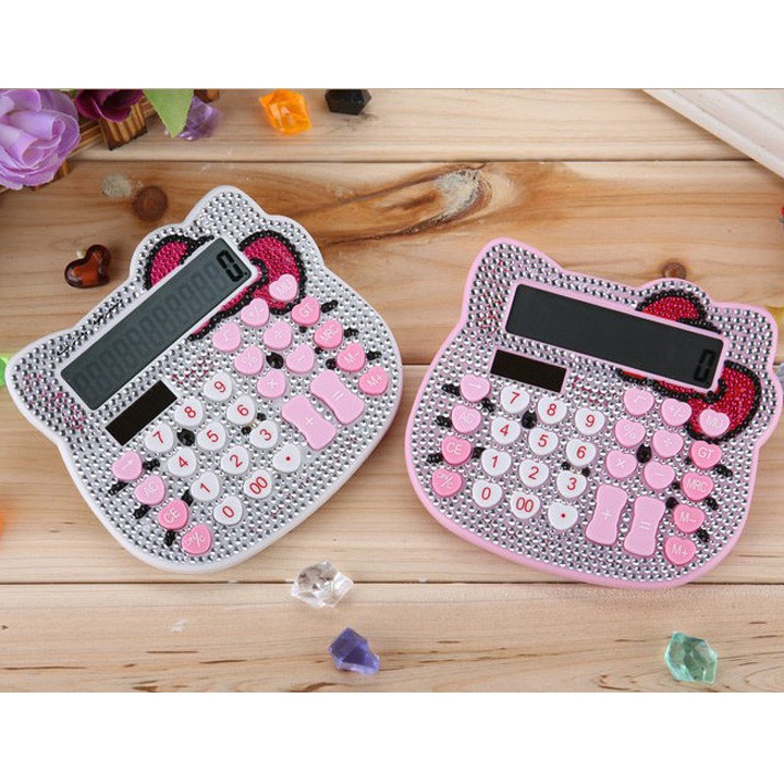 Máy tính tiền Hello Kitty size lớn đính đá cao cấp