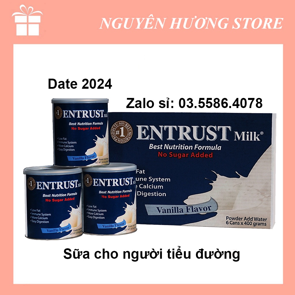 Sữa bột Entrust không đường 400g - Mỹ | Nguyên Hương Store