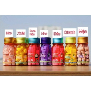 Kẹo Cube Candy The Mát Thơm Miệng Hàn Quốc 23g, Dưa hấu, tăng lực, chanh, đào,....