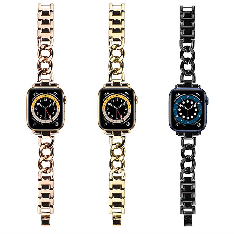 Dây đeo đồng hồ thông minh bằng thép không gỉ thích hợp cho Apple Watch 6 Se 44mm 40mm 3 42mm 38mm Iwatch 5 4
