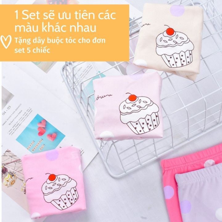 [Set 5 chiếc]Quần chip đùi bé gái - Quần lót trẻ em chất cotton mềm mại thoáng mát bảo vệ vùng kín size 8-30 kg