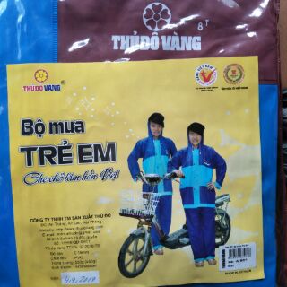 Bộ mưa trẻ em thủ đô vàng cấp 1
