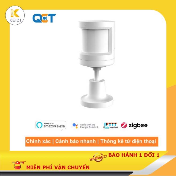 CẢM BIẾN CHUYỂN ĐỘNG ZIGBEE QCT TÍCH HỢP APP TUYA SMARTLIFE
