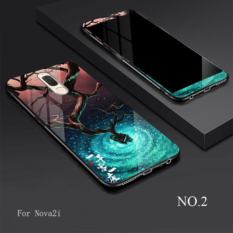 Ốp điện thoại họa tiết hình ảnh độc đáo cho Huawei Nova2i + kính cường lực bảo vệ màn hình