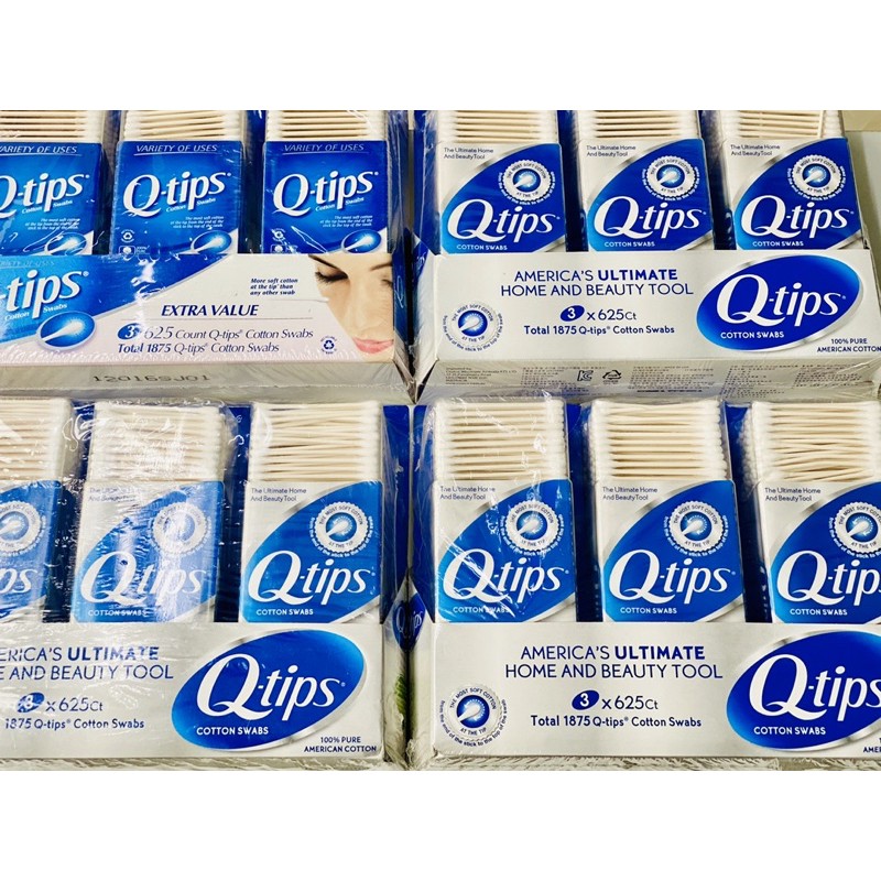 Bông ngoáy tai, makeup, tăm bông Q-tips