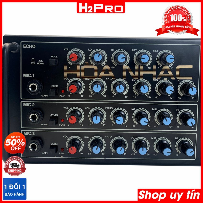 Amply karaoke Hoà Nhạc Jarugaer PA-6700A H2Pro 16 sò lớn-1500W, tích hợp lọc xì, Amply karaoke công suất lớn chạy khoẻ