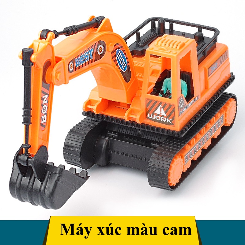 Xe ô tô đồ chơi mô hình công trình xây dựng cho bé, cần cẩu, máy xúc bằng nhựa an toàn, bền đẹp rất nhiều chủ đề
