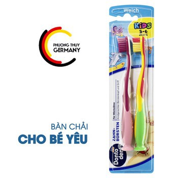 Bàn chải đánh răng siêu xinh cho các bé từ 3-6 tuổi set 2 chiếc