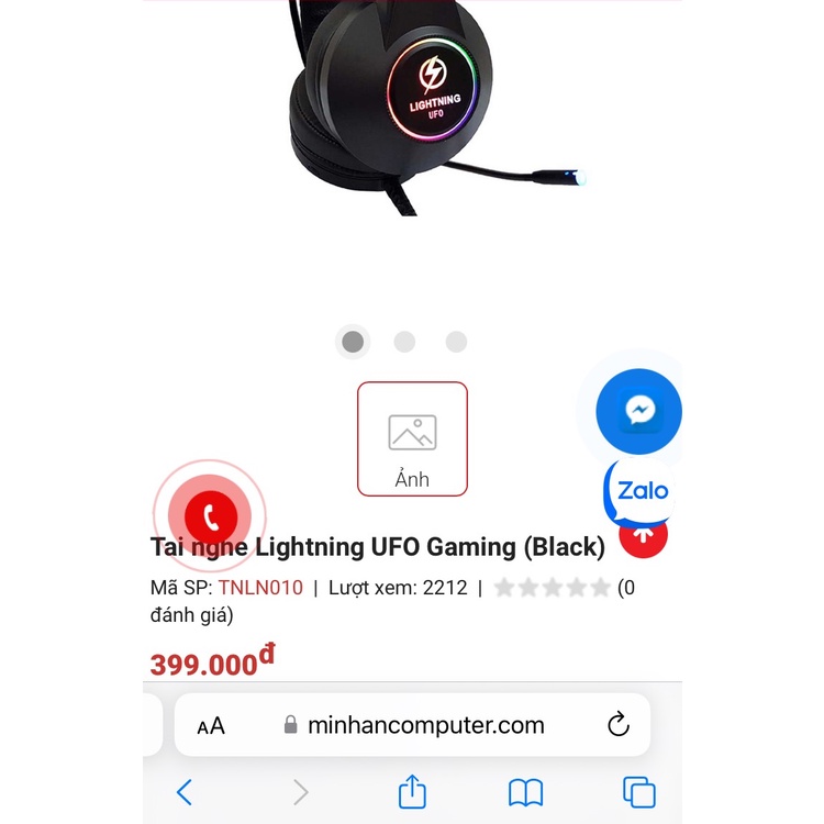 Tai nghe chơi game chụp tai Lightning 7.1 có Mic có Đèn RGB/ LED, cho Máy tính/ PC/ Laptop - Gaming Headphone