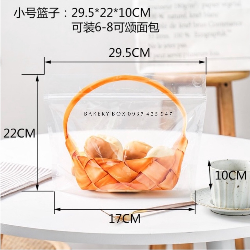 Set 50 | Túi Zip Hình Quai Xách Đựng Bánh Mì Sandwich - Kẹo Nougat (Size Nhỏ)
