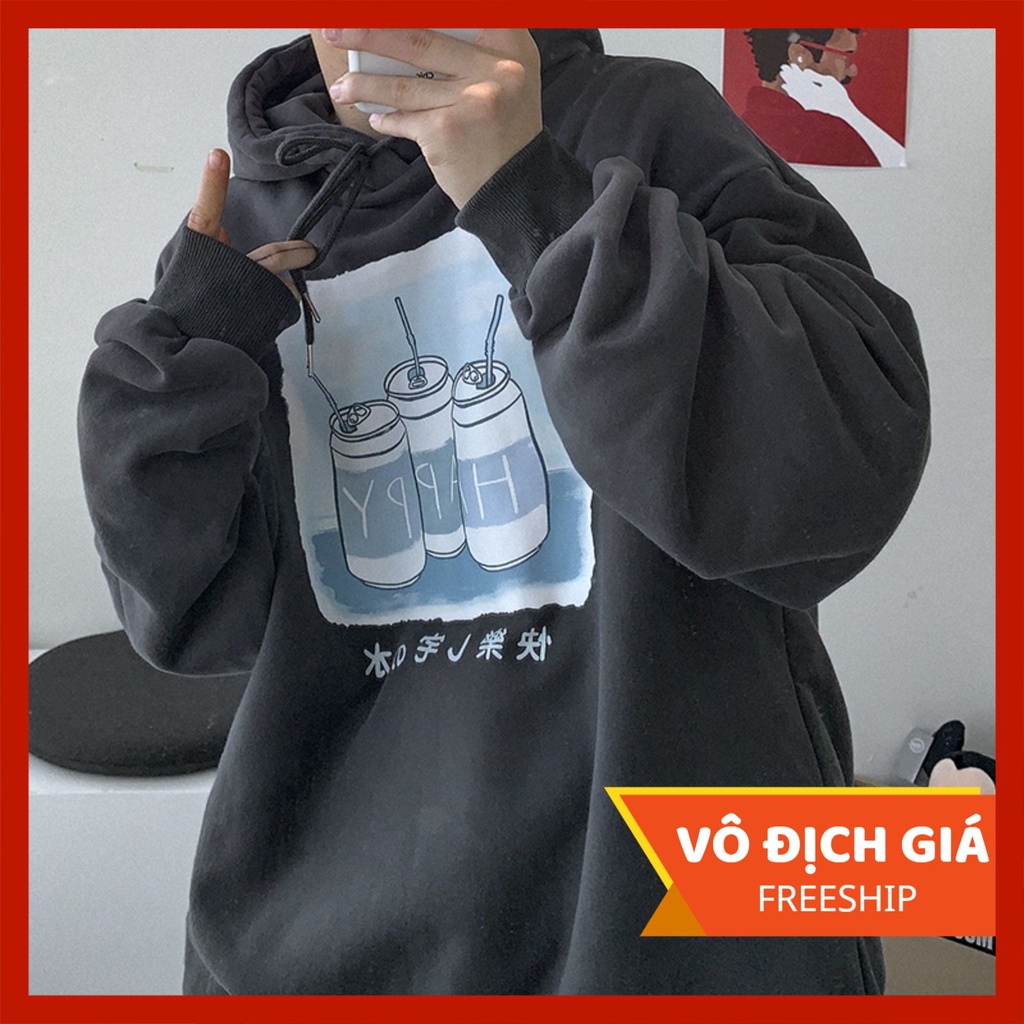 Áo hoodie nam nữ Happy Heccii, Áo sweater nam nữ from rộng unisex | BigBuy360 - bigbuy360.vn