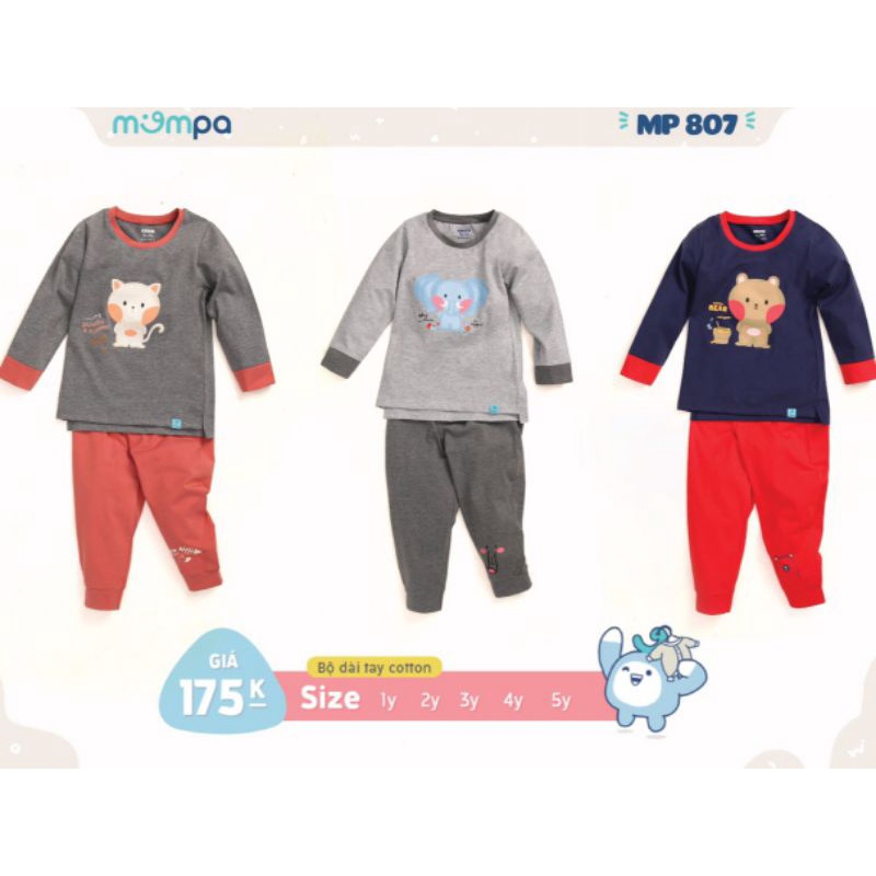 Bộ Dài Tay Cotton Mompa MP3 • 1Y 2Y 3Y 4Y • Choding Home