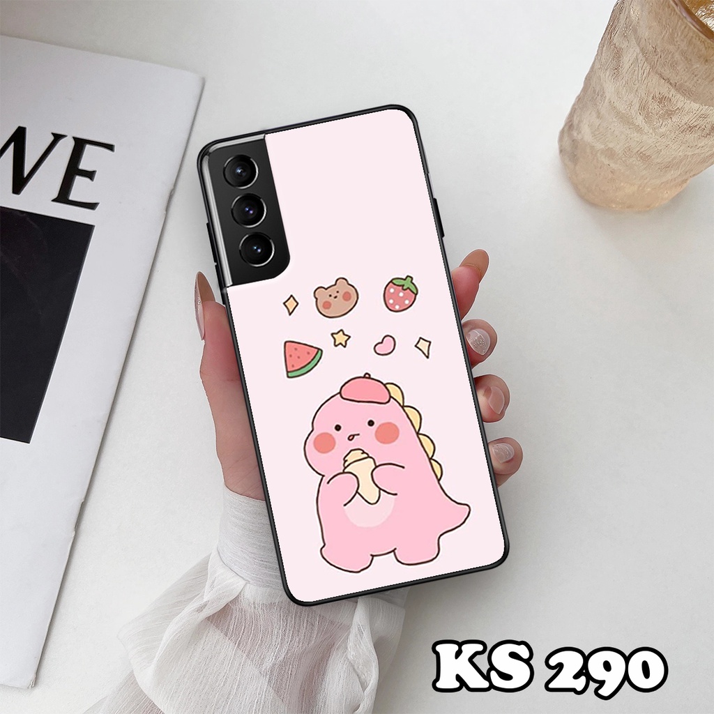 Ốp lưng Samsung S21 - S21 Plus - S21 Ultra - S21 FE - Ốp Samsung in hình khủng long DinoCute - Lưng nhám viền TPU