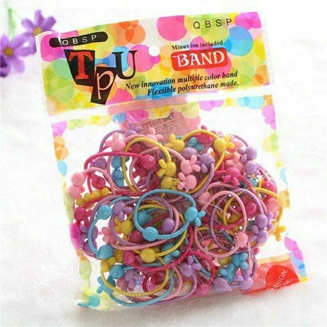 Gói 50 chun cột tóc cho bé