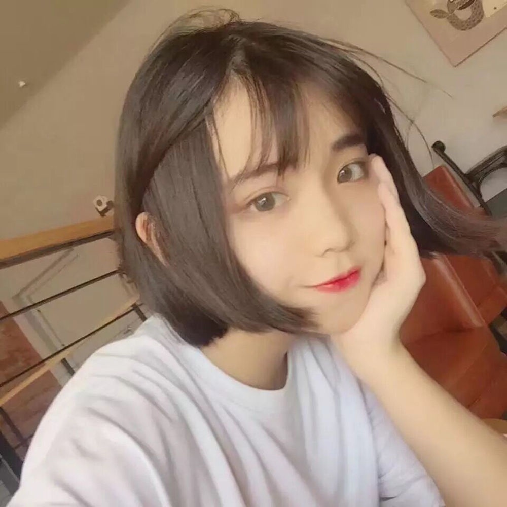 Tóc Giả Ngắn Màu Bạch Kim Tự Nhiên Dễ Thương Dành Cho Nữ