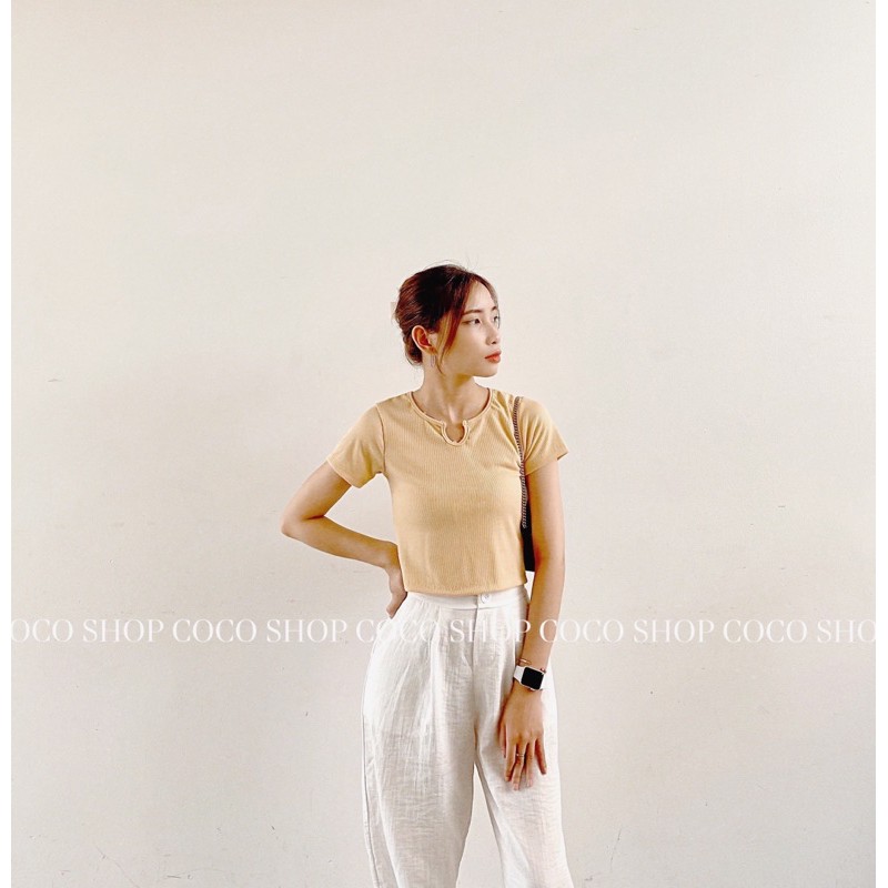 [HOT] Áo Khoét Cổ Tim 7 Màu (ẢNH THẬT KÈM BẢNG TÊN SHOP) | BigBuy360 - bigbuy360.vn