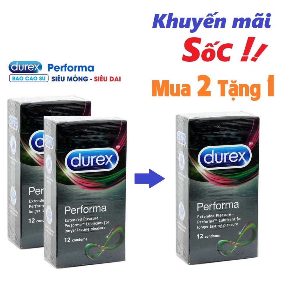 Bao Cao Su Durex Performa Chính Hãng -Kho Lo Xuất Tinh Sớm