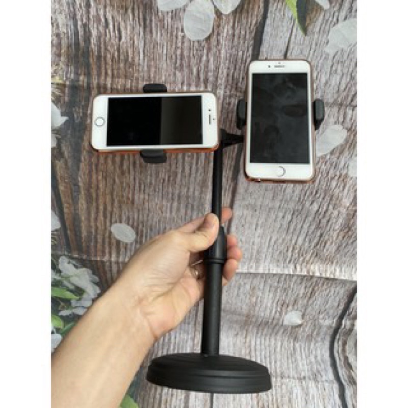 Giá đỡ điện thoại 2 kẹp điều chỉnh góc độ