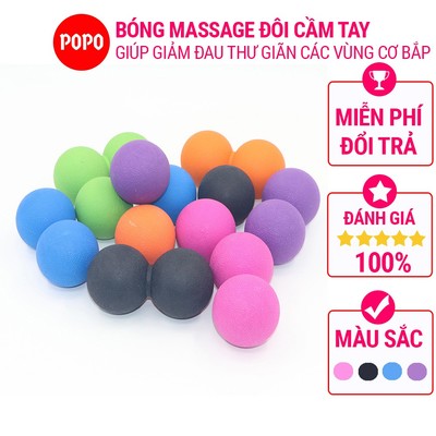 Bóng massage đôi giúp thư giãn cơ bắp hiệu quả bóng silicon giãn cơ sau khi vận động YGB36 POPO