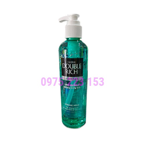 GEL tạo kiểu cho tóc uốn Double Rich hard hold 250 ml