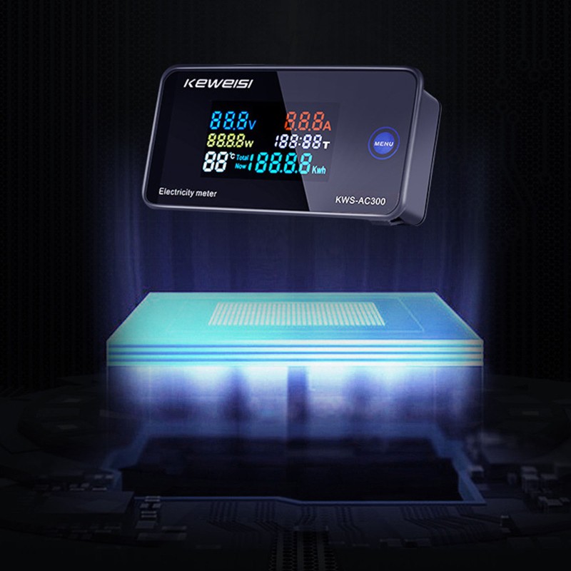 Thiết Bị Đo Điện Áp Ac 50-300v Với Màn Hình Hiển Thị Lcd