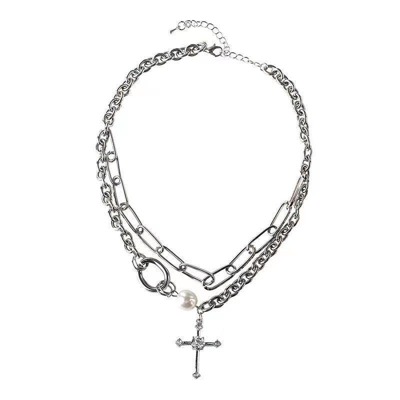 iF YOU Vòng Cổ Mặt Trái Tim Đính Hạt Ngọc Trai Phong Cách Hàn Quốc