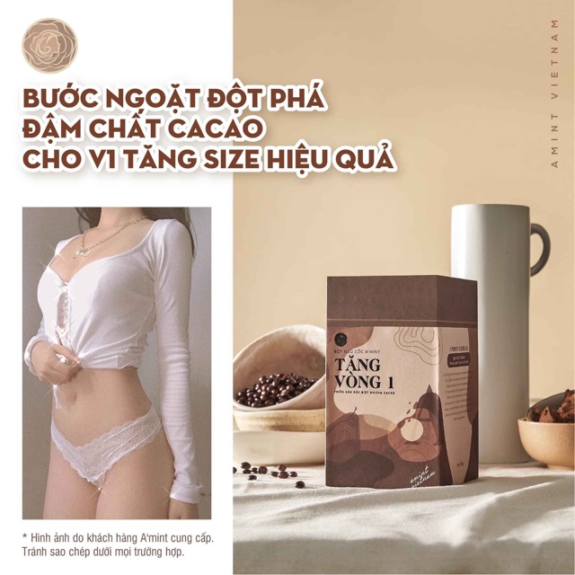 TĂNG VÒNG 1 CACAO - AMINT (kèm quà + thực đơn + clip massage ấn huyệt ngực) | BigBuy360 - bigbuy360.vn