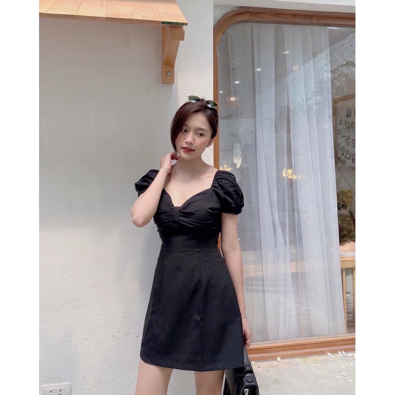 [Mã WASTMAY giảm 15% tối đa 30K đơn 150K] ĐẦM ĐEN NƠ LƯNG- NAMI DRESS T180 | BigBuy360 - bigbuy360.vn