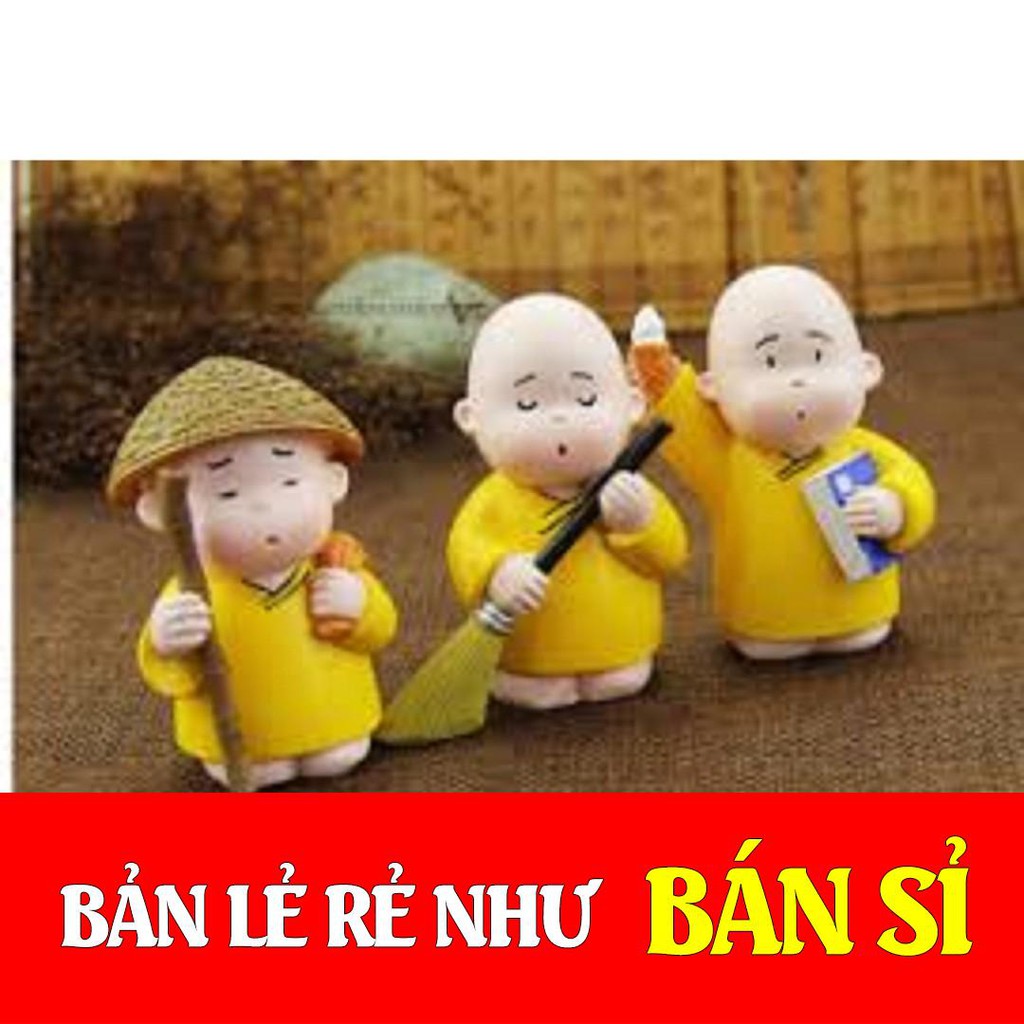 [GIÁ SỈ] BỘ TƯỢNG 3 CHÚ TIỂU ÁO VÀNG NGỘ NGHĨNH