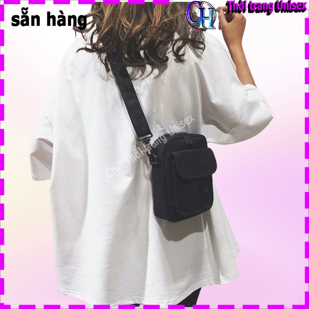 Túi đeo chéo thời trang cho nam và nữ kiểu mới 2022 chất vải kaki bố 17cm