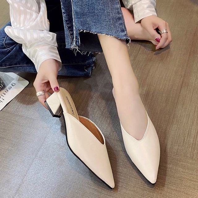 Sục nữ da mềm mũi nhọn trơn BIG SIZE 35-42