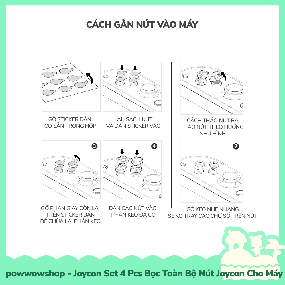 [Sẵn VN - Hỏa Tốc] Joycon OLED/V1/V1Set Bọc Đầy Đủ Nút Analog Joycon Cho Máy Game Nintendo Switch GS Paw